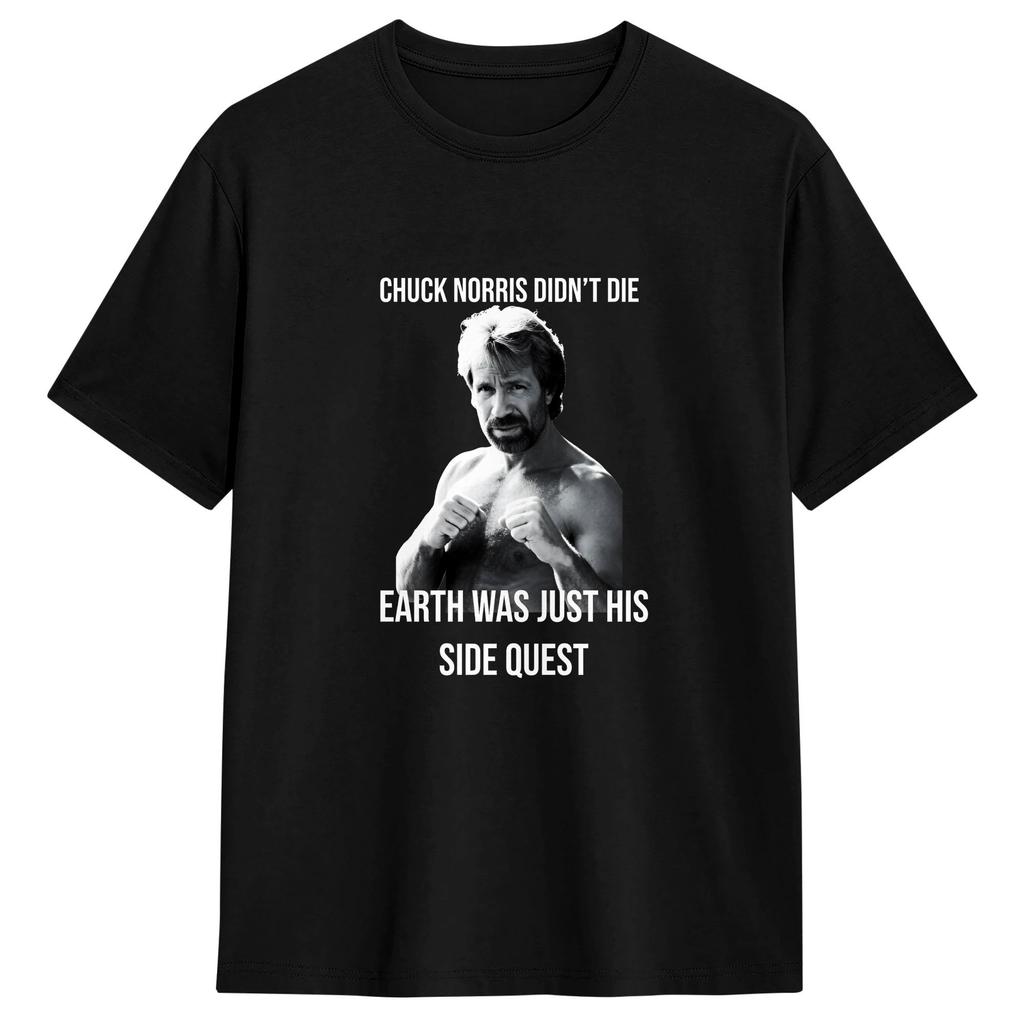Chuck Norris T Shirt Harajuku T Shirts ShortSleeved Vintage Tshirt Summer Cotton Oversized Top Tees