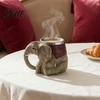 Decoratieve Bierpul Olifant Koffiemok 3D Thais Roestvrij Staal Water Drinkbeker Beker Retro Bureauornament voor Kantoor En Huis Binnenste Tank