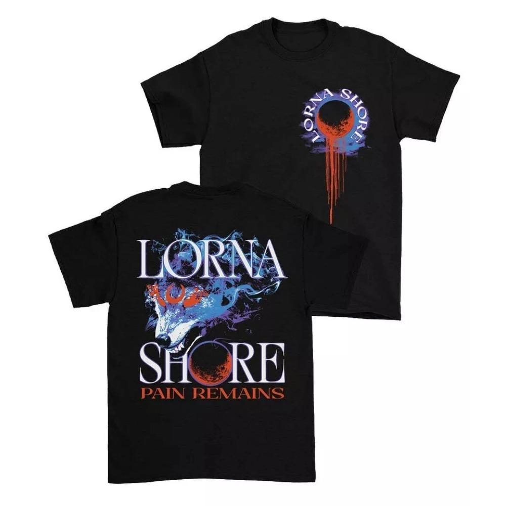 Lorna Shore Band Black Cotton Unisex T-shirt  Men's T-Shirt Black Crew Neck Cotton Tee Graphic Short Sleeve Shirt Unisex