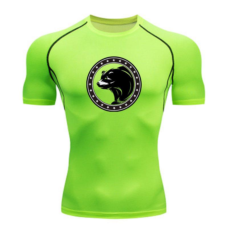 Men's Quick Dry Compression Athletic T-Shirt, Breathable Bea