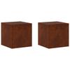 Plant Stand 2 Pcs Rust Look 40 X 40 X 40 Cm Weather Resistant Steel