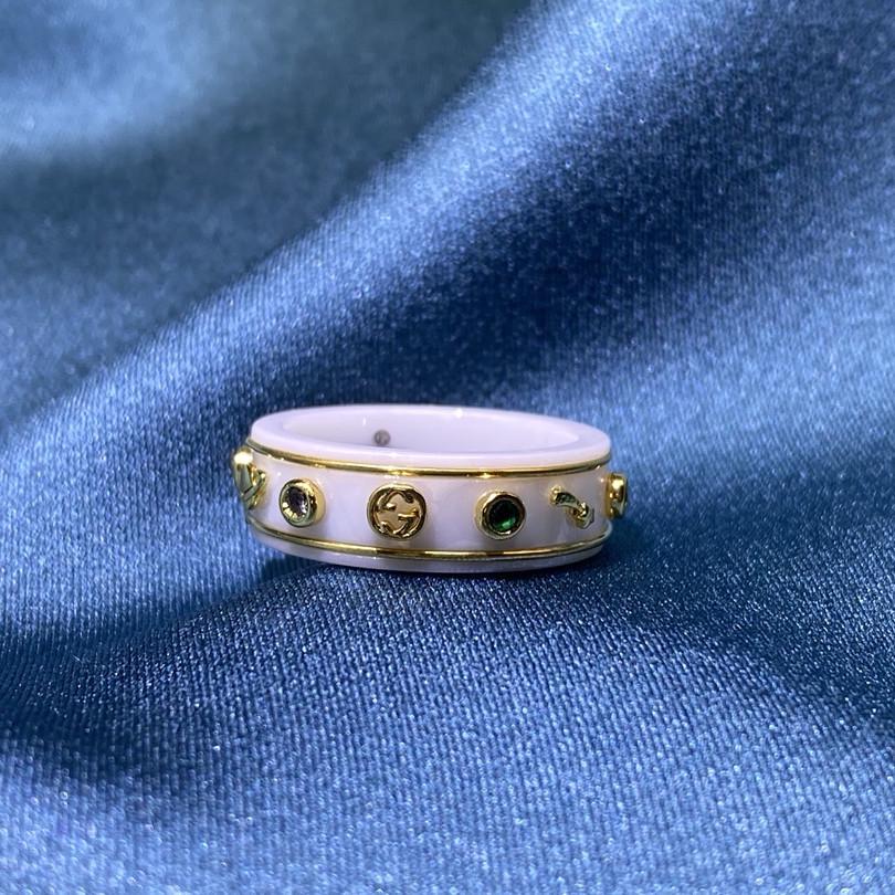 

Black & White Ceramic Bee Planet Couple Rings for Fashion Lovers Size 7