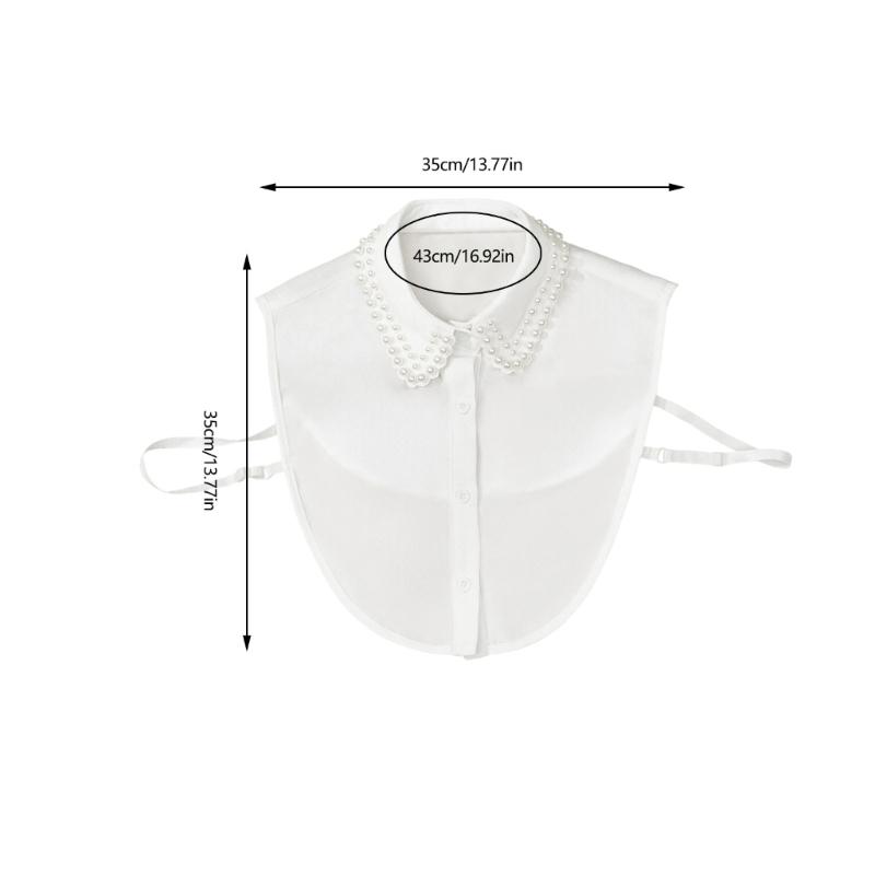 Detachable Lapel Collar False Elaborate Girls Collar Accessory Jeweled Collar Rocker Art Decorative False Shawl