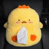 Plush Vehicle Tissue Dispenser Storage Holder Organizer No Tools Installation Multifunctional Auto Interior Decoration