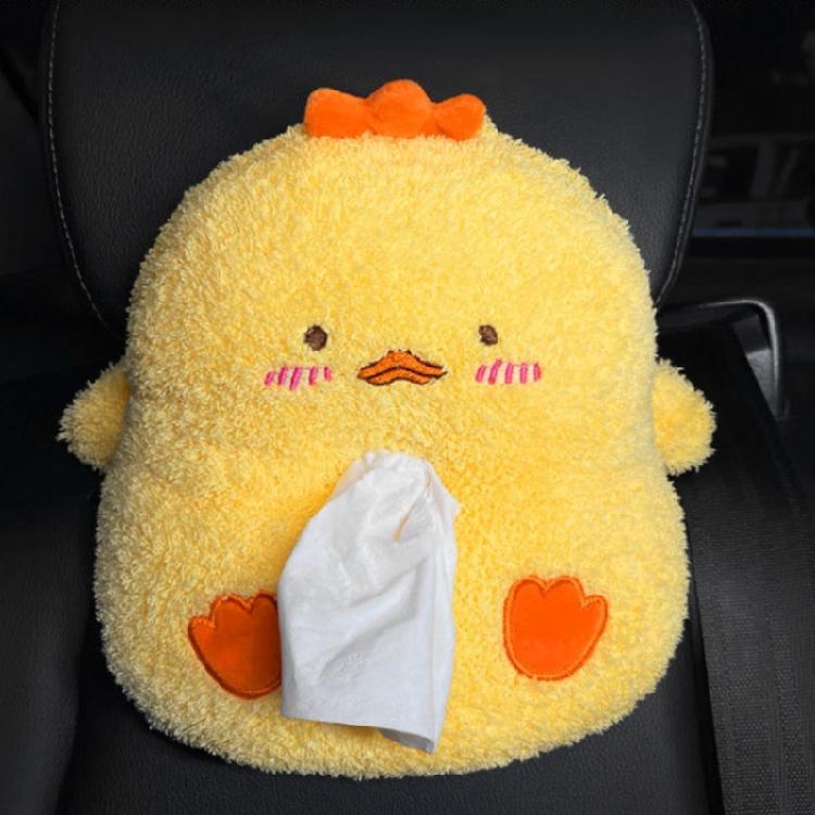 Plush Vehicle Tissue Dispenser Storage Holder Organizer No Tools Installation Multifunctional Auto Interior Decoration