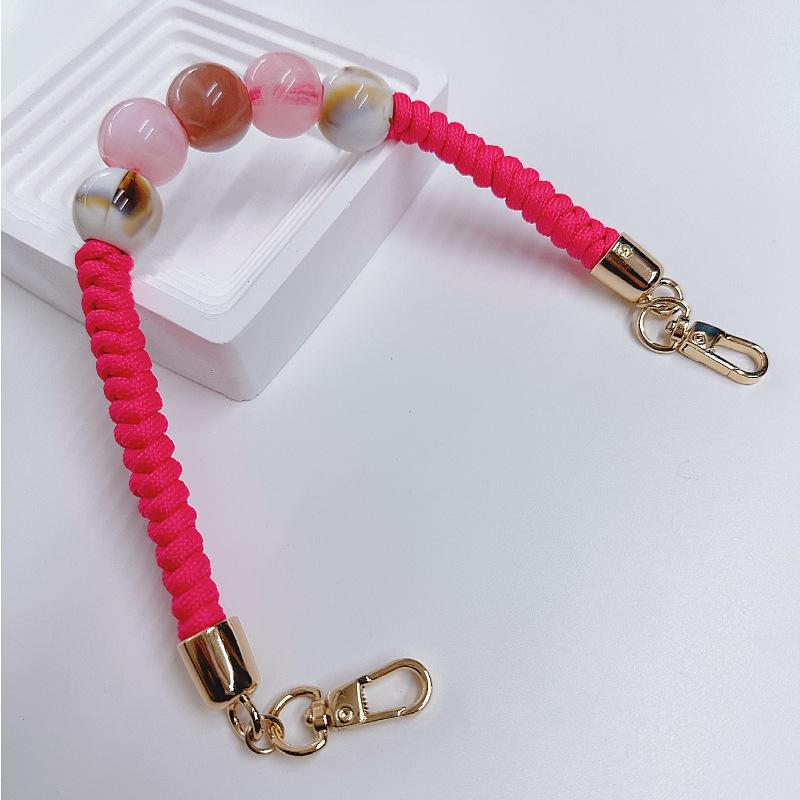 

New Niche Hand-woven Lanyard Hand Strap Wrist Woven Lanyard String Beads Bags Pendants Versatile Personality Bag Accessories