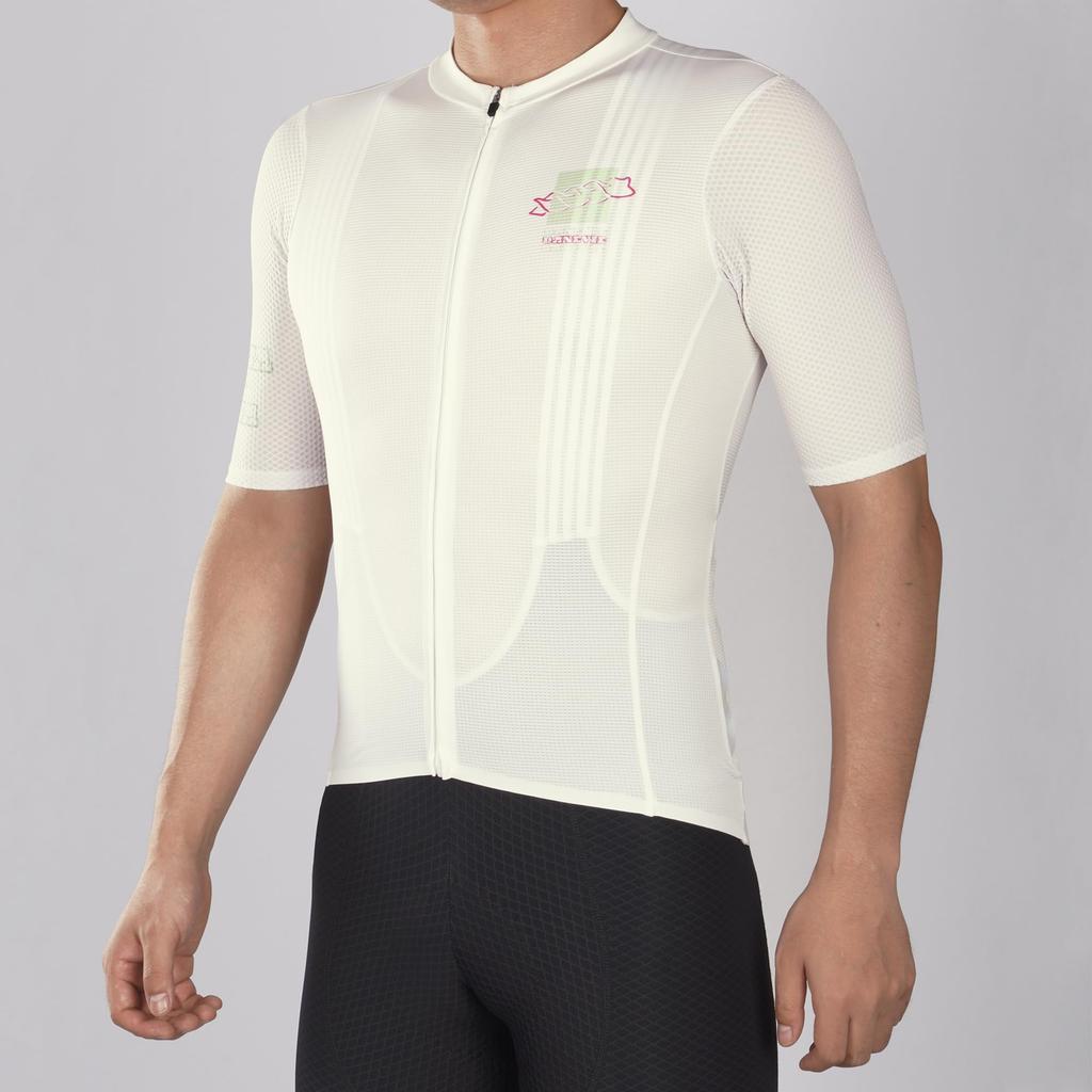 Darevie Short Sleeve Cycling Pasta Ride Loose with High DVJ251 Jersey, Summer, "Eat Fasta" Design, Fit, Unisex, Pockets, Thin, Elasticity,