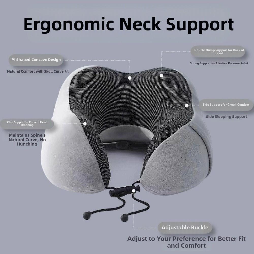 Soft U Shaped Neck Pillow Lightweight Travel Neck Guard Pillow  Healthcare Bedding