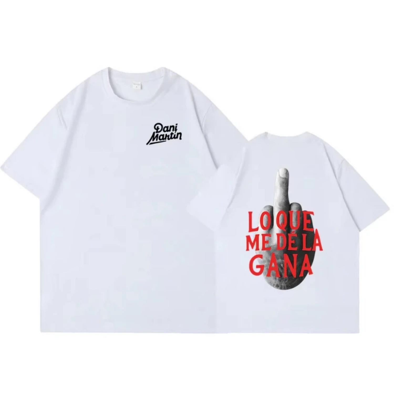 

Dani Martin Lo Que Me De La Gana Album Merch T Shirt Men Women Fashion Vintage Short Sleeve T-shirts Cotton Casual Loose T-shirt S чёрный