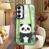 Phone Case: 2D Flat Samsung Galaxy A34 A35 M05 M06 S20 S22 S21 FE Plus 5G Protective Case, Couple Style, Panda Meditating In Bamboo Forest, Christmas