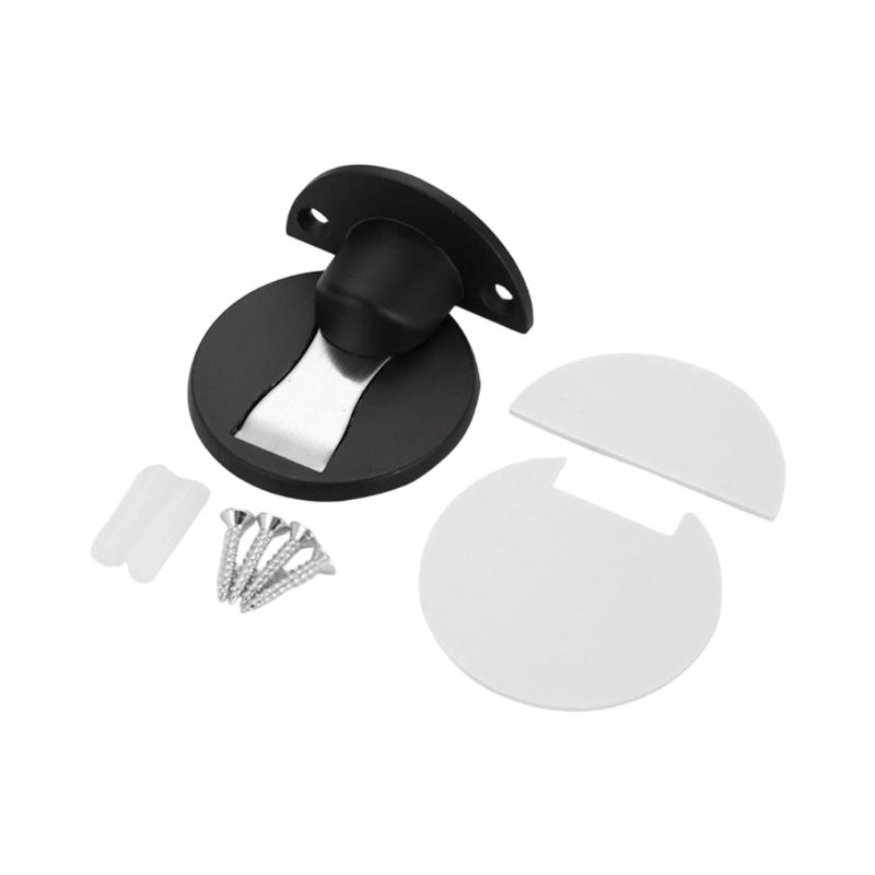 Adjustable Windproof Door Stoppers Strong Aluminum Ground Stoppers Noise Reducing for Home Office Door Security