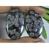 2Pcs 90Cts. Natural Black Fossil Coral Oval Cabochon Gemstone 23X38-23X41MM A-104