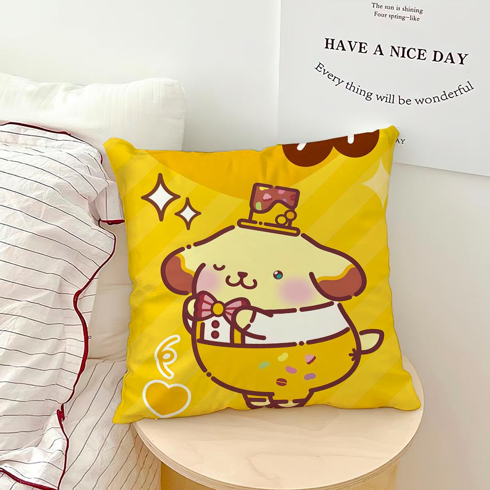 Cute Cartoon Funny Art K-Kuromi P-Pochacco Soft Pillowcase For Hogar Sofa Living Room Home Bedside Decor Pillowcovers Gift Sro