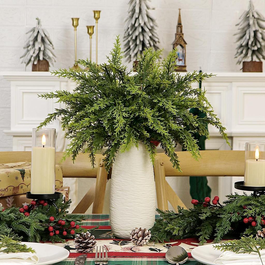 Artificial Plants Cypress Leaves Christmas Tree Party Home Bedroom Table Arrangement Decoration Outdoor Courtyard Wedding Flower