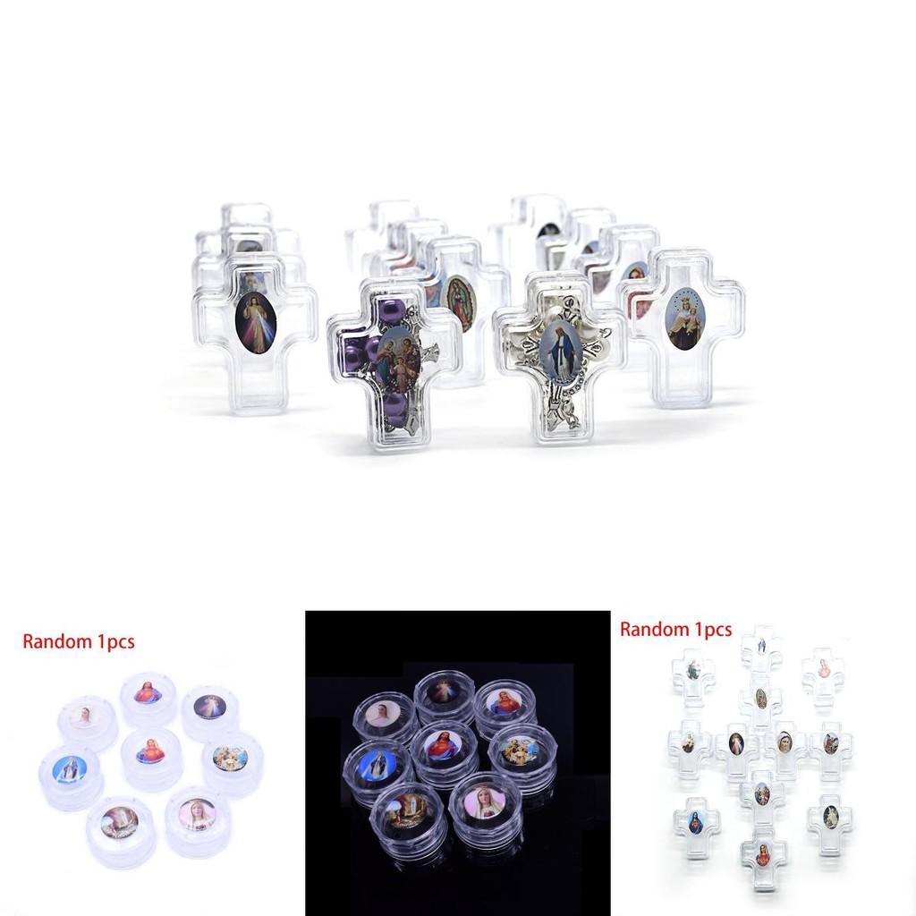 Durable Plastic Rosary Box With Unique Random Image For Baptism And Wedding Gifts