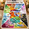 Flannel BlanketPokémon Custom Name Text Personalized Soft Warm Throw Blanket Home Decor Gift