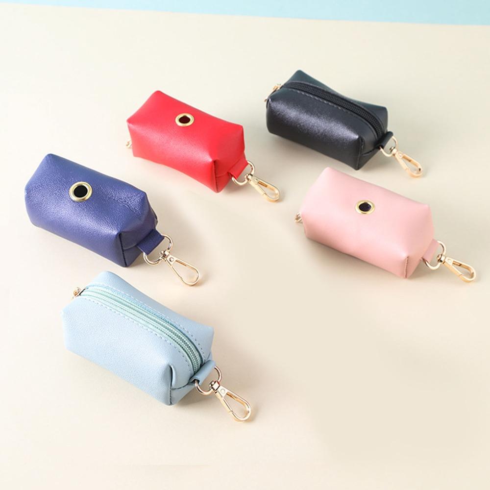 Zipper Closure Pet Poop Bag Holder Mini Size Poop Bag Carrier Daily Dog Walking