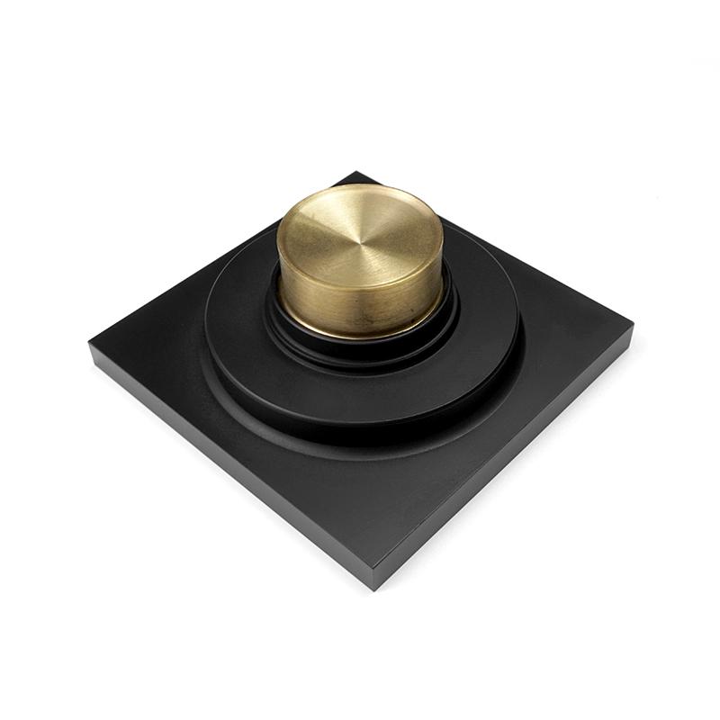 Rose Gold Floor Drain Square 100x100MM Brass Drain Toilet Balcony Bathroom Shower Anti-odor Drains Tile Insert Waste Grates