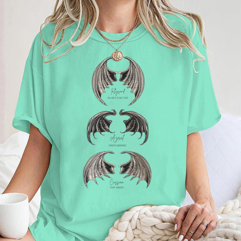 Vintage Dragon Wings Classic Tshirt Fourth Wing Bookish Graphic Tee Unisex Unisex Casual Bookworm Top Book Fan Gifts