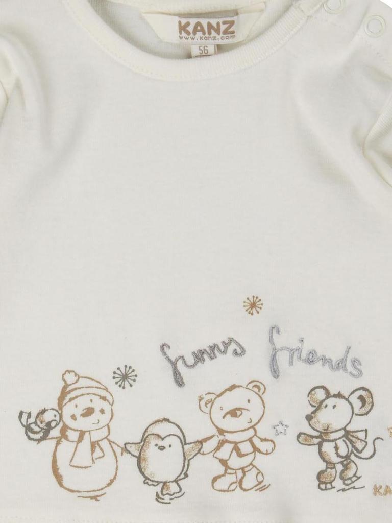 Kanz baby long sleeve blouse in white