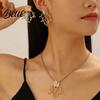 Party Wear Jewelry Faux Red Coral Drop Earrings And Necklace