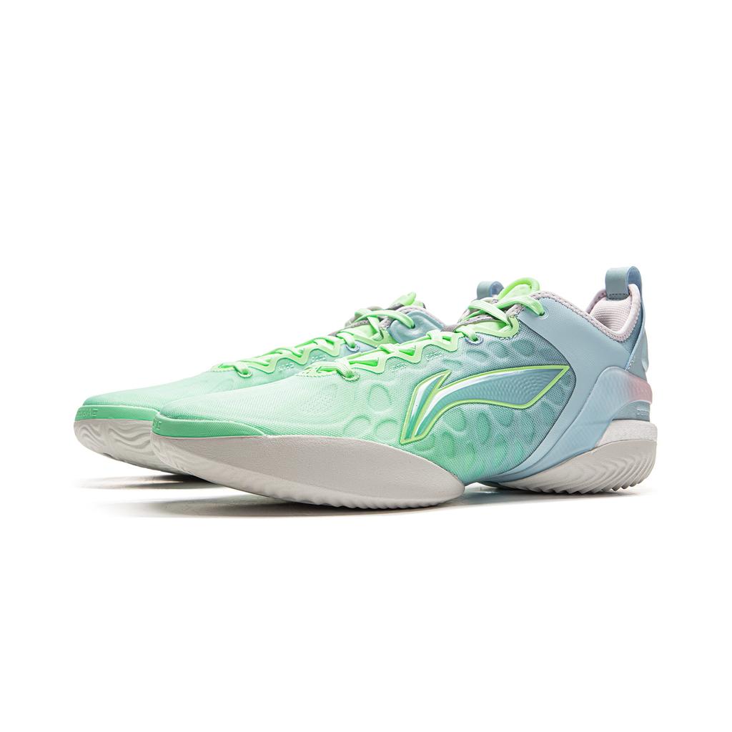 Li Ning Yushuai 19V2 Basketball Shoes Men's Low Top Turquoise ABAV049-3