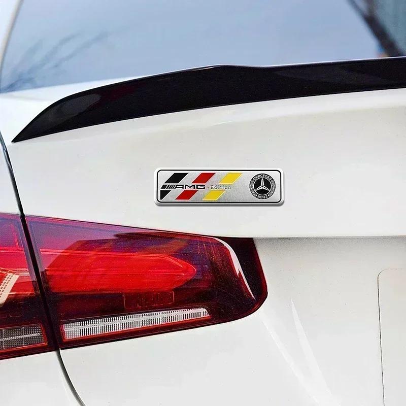 1Pcs 3D Metal Stickers Car Body Trunk Decal For Mercedes Benz AMG W177 176 W117 W116 W247 X156 W213 W205 W222 W223 W204 X253 o2