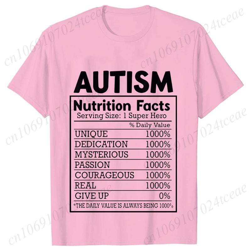 Female Clothing Autism Nutrition Shirt for Women Autism Awareness Month T-shirts Autism Quote Summer Tees Acceptance Y2k Tops