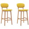 Day and Night - Day and Night Kitchen Stools 2 Units Mustard Yellow Fabric