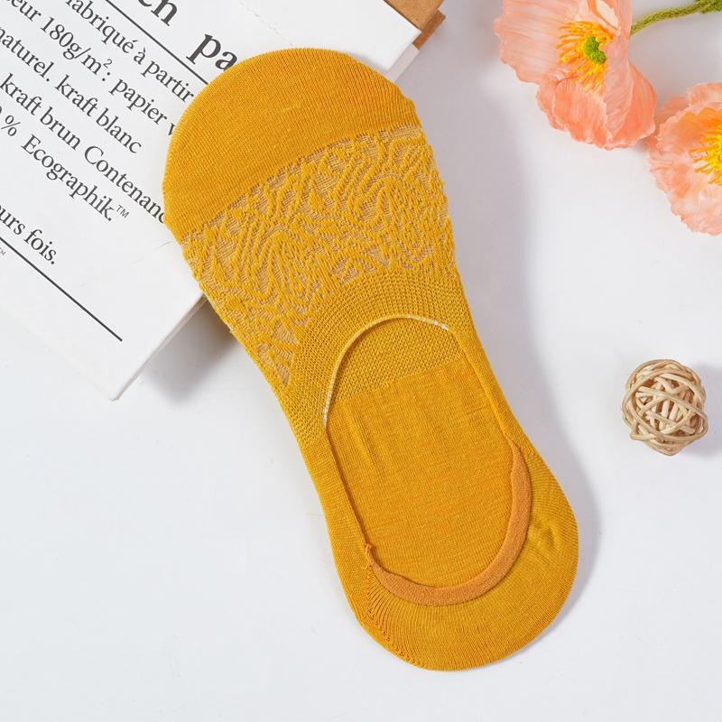1 Pairs Women Summer Ultra-thin Invisible Boat Socks Breathable Lace Socks Spring