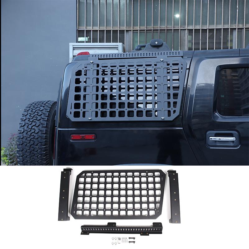 For Hummer H2 2003-2009 Aluminum alloy Car Rear Side Window Protective Hanging Bag Board Exterior Car Accessories