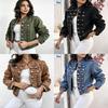 Giacca di Jeans da Donna con Collo Alto e Maniche Lunghe Moda Estiva Casual