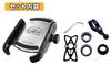 RIDEZ Aluminum Compact Smartphone Holder for Motorcycles and Black Shock-Absorbing, Anti-Vibration Bicycles, (BM8-BK)