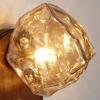 1PC New Wood Amber Gray Glass Wall Light Bulb Stairs Aisle Light Living Room Bedroom Bedside Walnut Color Light Fixtures