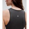 Lululemon Softy Suedey Crewneck Cropped Tank Top Black Black
