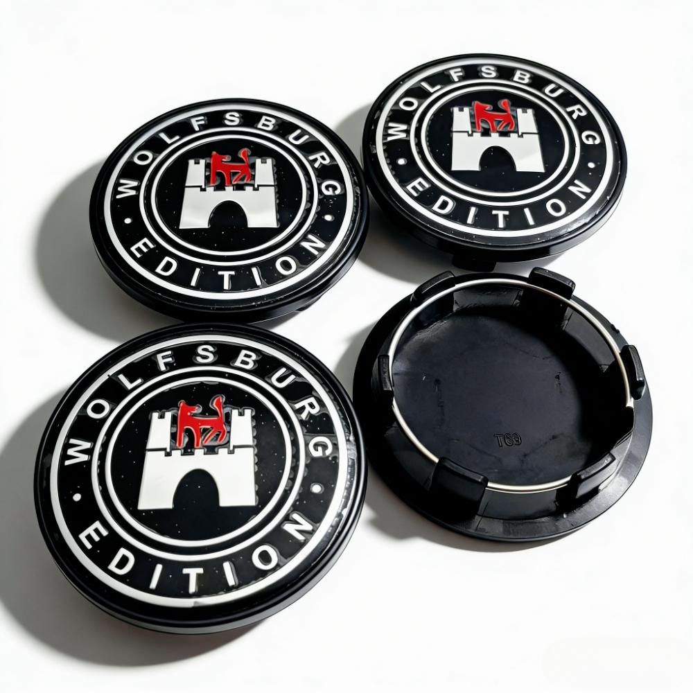 

4pcs Wolfsburg Logo Emblem Car Wheel Center Caps 69MM Clips 56MM Wheels Hub Dust Cap Rim Hubcaps Cover Replace Car Accessories Wolfsburg Badge&4pcs T69 Wheel Cap