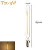 5PCS 3W 4W 6W T20 E14 LED Tube Light Bulb Vintage Retro Filament COB 220V 240V Tubular Antique Lamp 2700K Warm White Glass Shell