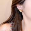 French Drip Glaze Heart Stud Earrings for Women - 2025 New Niche Design, Simple and Fresh Style
