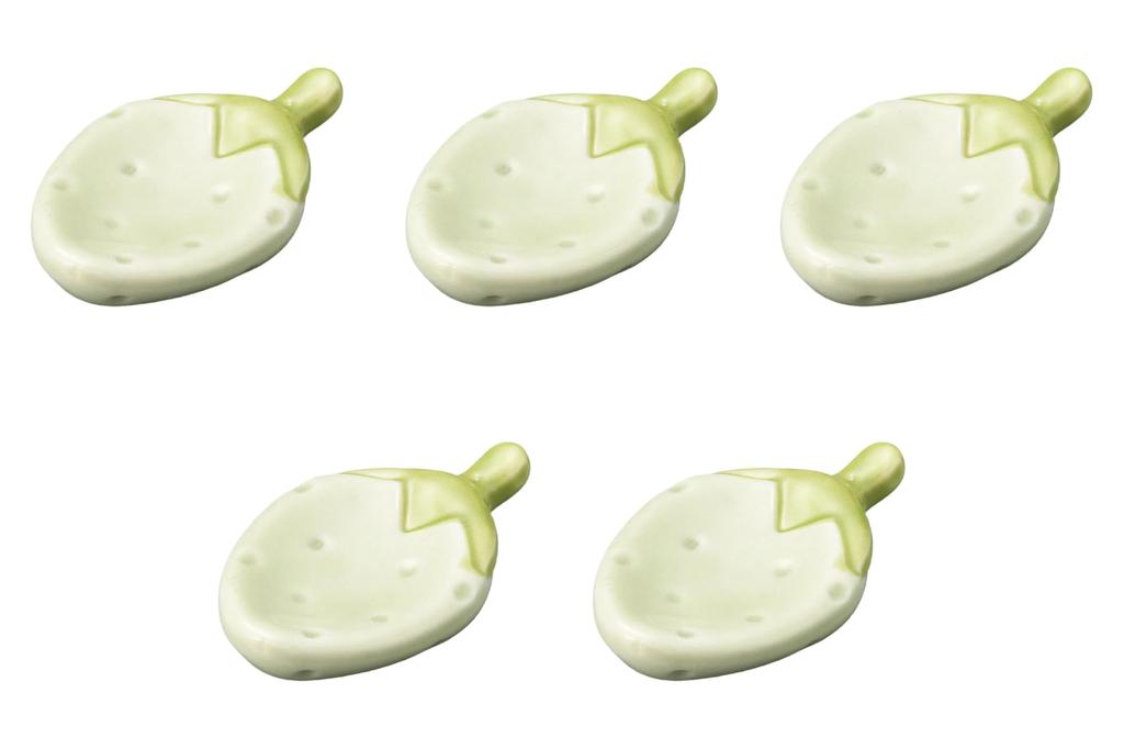 Set of 5 Strawberry Green Chopstick Rests x Chopstick Rests Setomonohonpo [5.2 3cm]