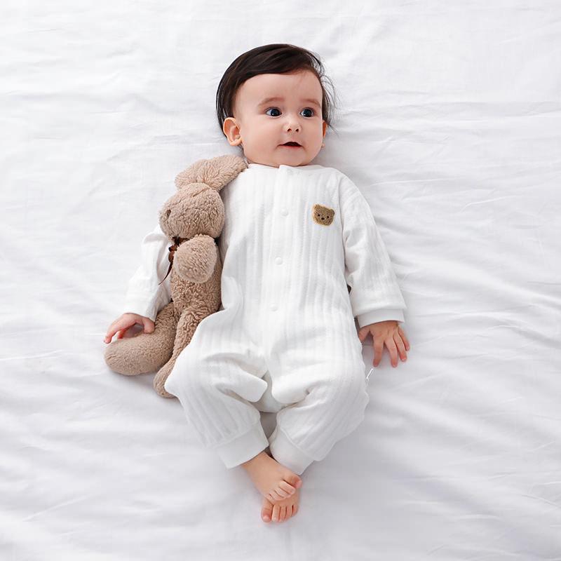 Baby Onesie Pure Cotton Four Seasons Style Boneless Romper Harem Pajamas Newborn Spring Autumn.
