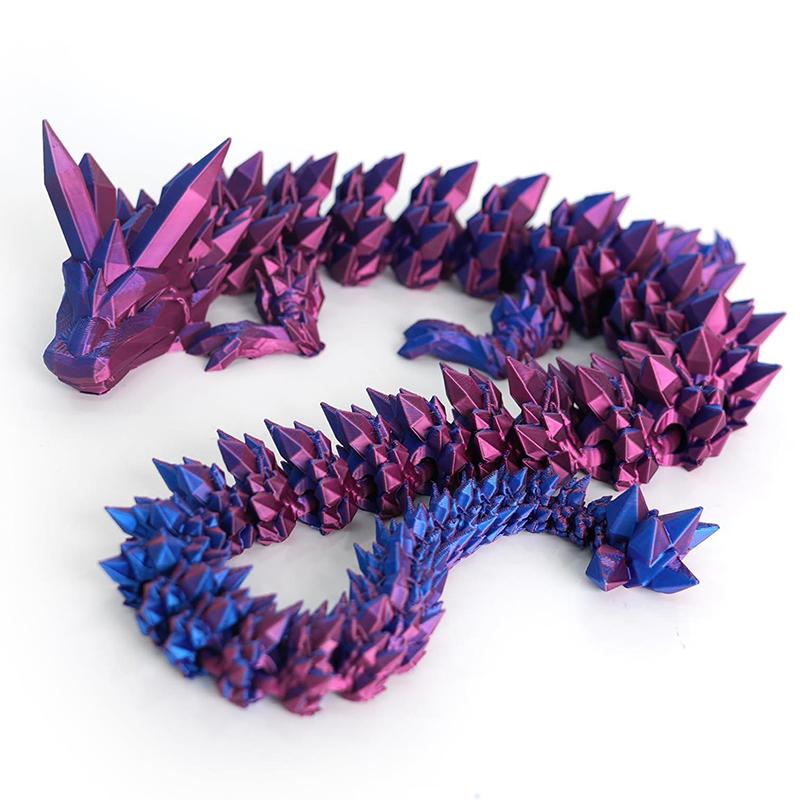 3D Printed Dragon Figures Multi-Jointed Movable Dragon Model Toys Tabletop Decorative Ornament Birthday Gifts