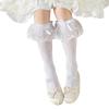Stylish Sweet Bowknot Socks Lace Middle Calf Socks for Children Comfortable Stackable Hosiery for Various Occasion
