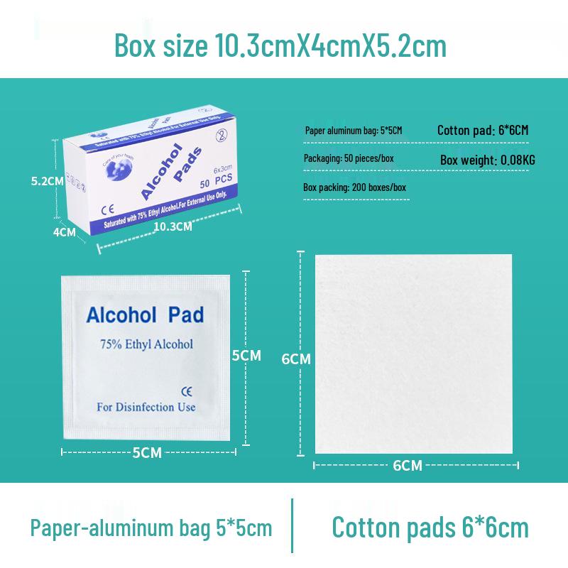 Disposable 75% Alcohol Cotton Pads for Cleaning Jewelry, Nail Art, and Mobile Screens