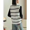 Fanzhen Women's 100% Wool Striped Sleeveless Vest