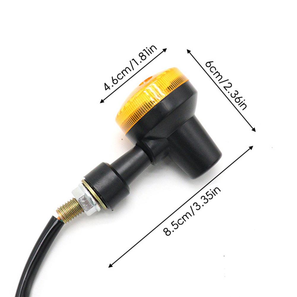 2PCS Universal Motorcycle Turn Signal Lights Indicator Lamp Amber Flashers Light for Kawasaki Suzuki Harley Honda Cafe Racer #469491