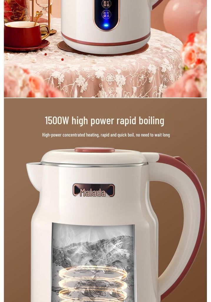 Stainless Steel Electric Kettle with Boil & Keep-Warm Functions, Large Capacity, Baby & Pregnancy Safe, Boil & Constant Temperature Pot