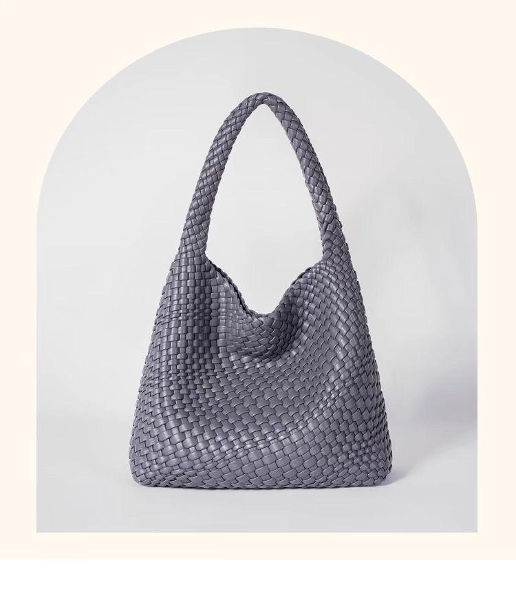 

Женская плетеная сумка-тоут ручной работы: Вместительная, универсальная сумка-ведро для осени/зимы - Идеально подходит для поездок на работу или для использования мамой и ребенком 35cm x 16cm x 30cm