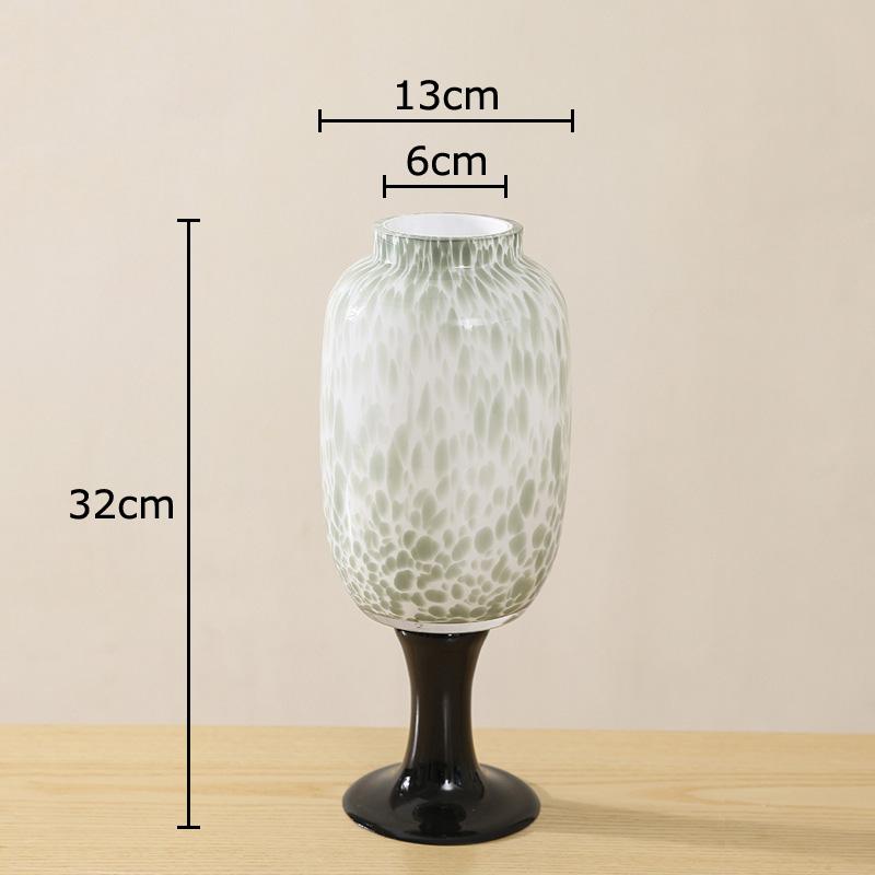 

Color Dot Pattern Glass Vase Creative Flower Pots Desk Decoration Flower Arrangement White Floral Vases Room Aesthetic Decor