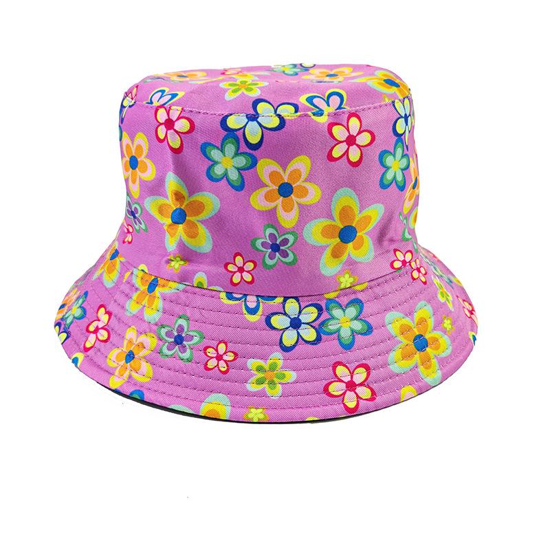 Retro Graffiti Double-Sided Bucket Hat for Men & Women - Versatile Outdoor Travel Sun Protection