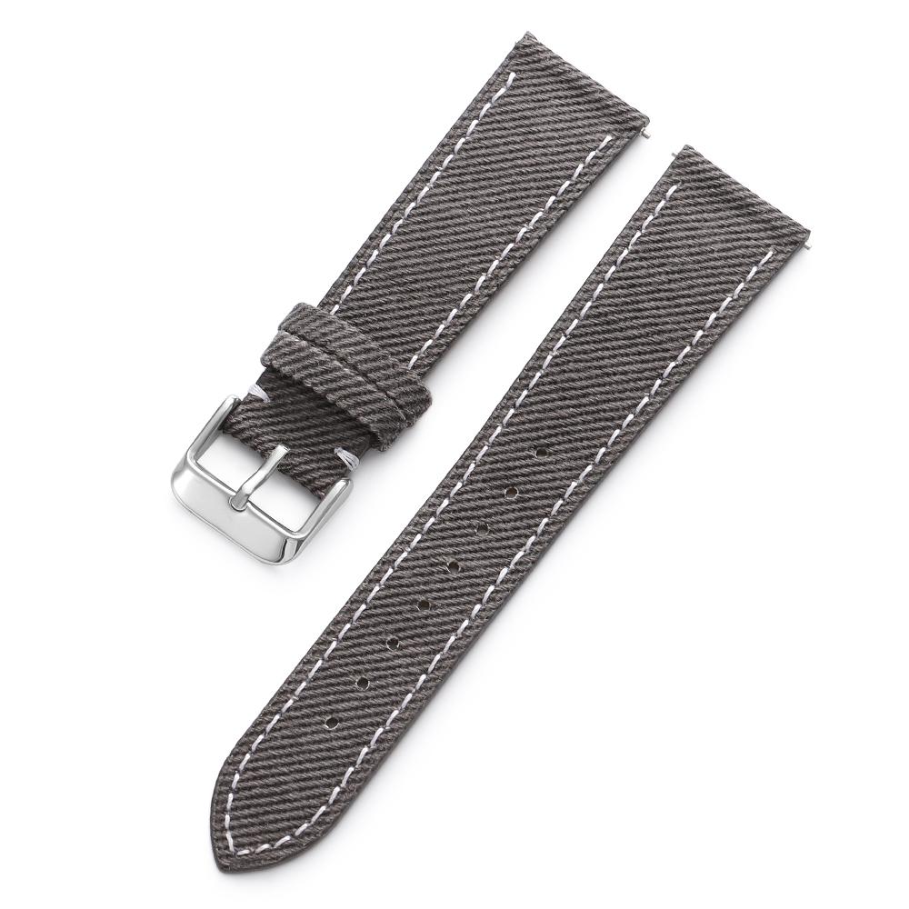 Nylon Leather Watch Band 18mm20mm 22mm Black Gray Brown Canvas Universal Soft Watchband Business for Men Women Watch Accessories